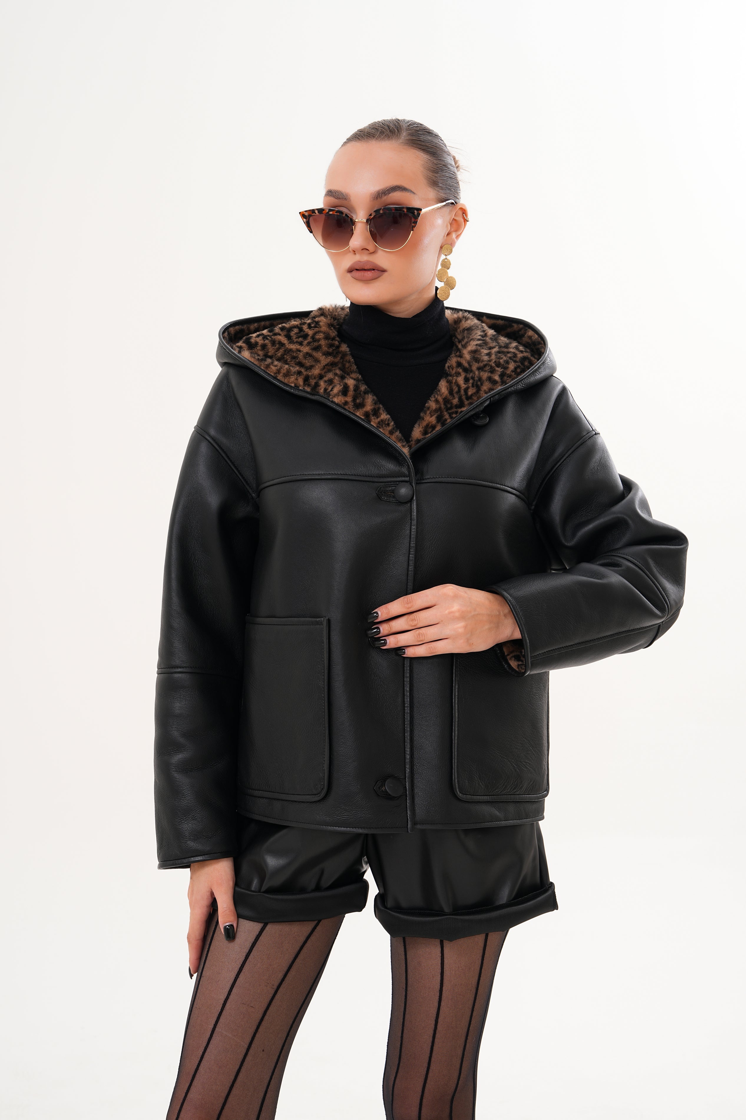 The Felina Black Leather Jacket Universal Fit