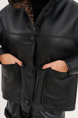 The Felina Black Leather Jacket Universal Fit