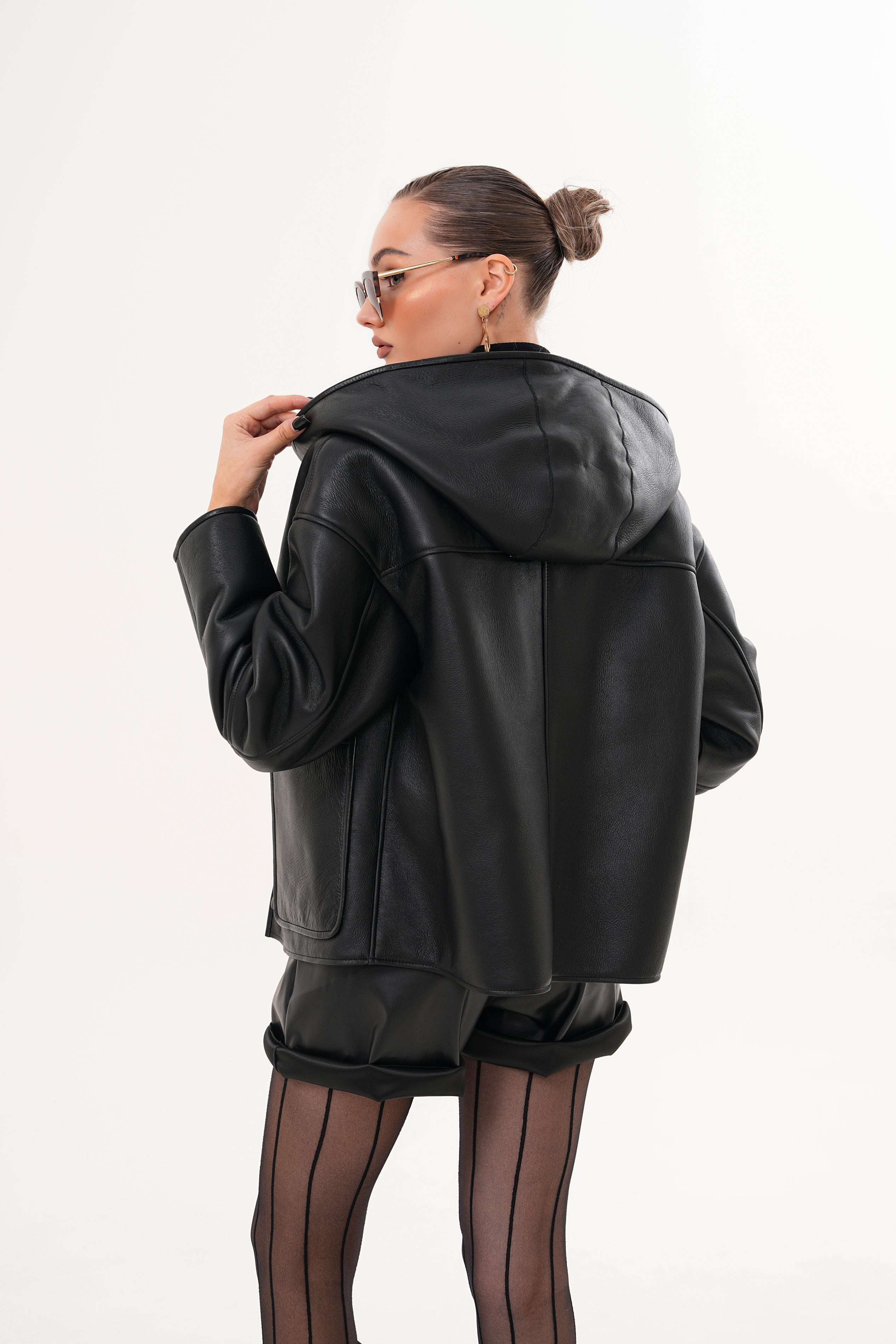 The Felina Black Leather Jacket Universal Fit