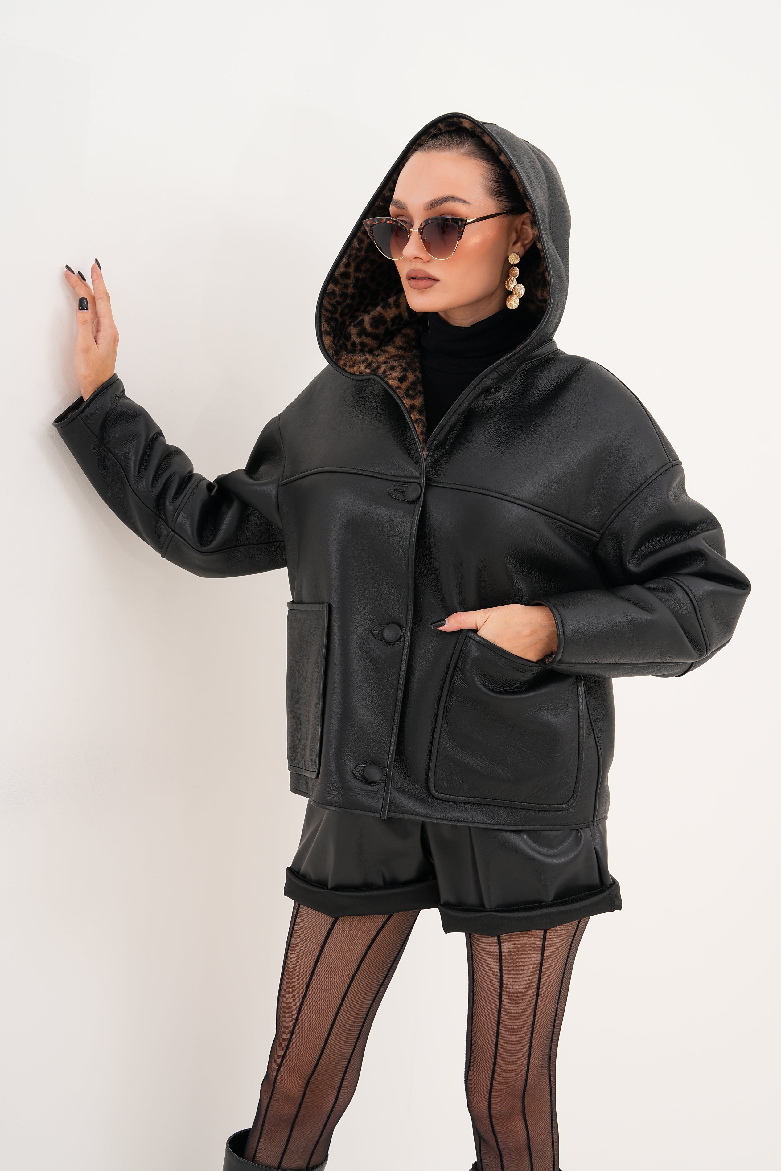 The Felina Black Leather Jacket Universal Fit