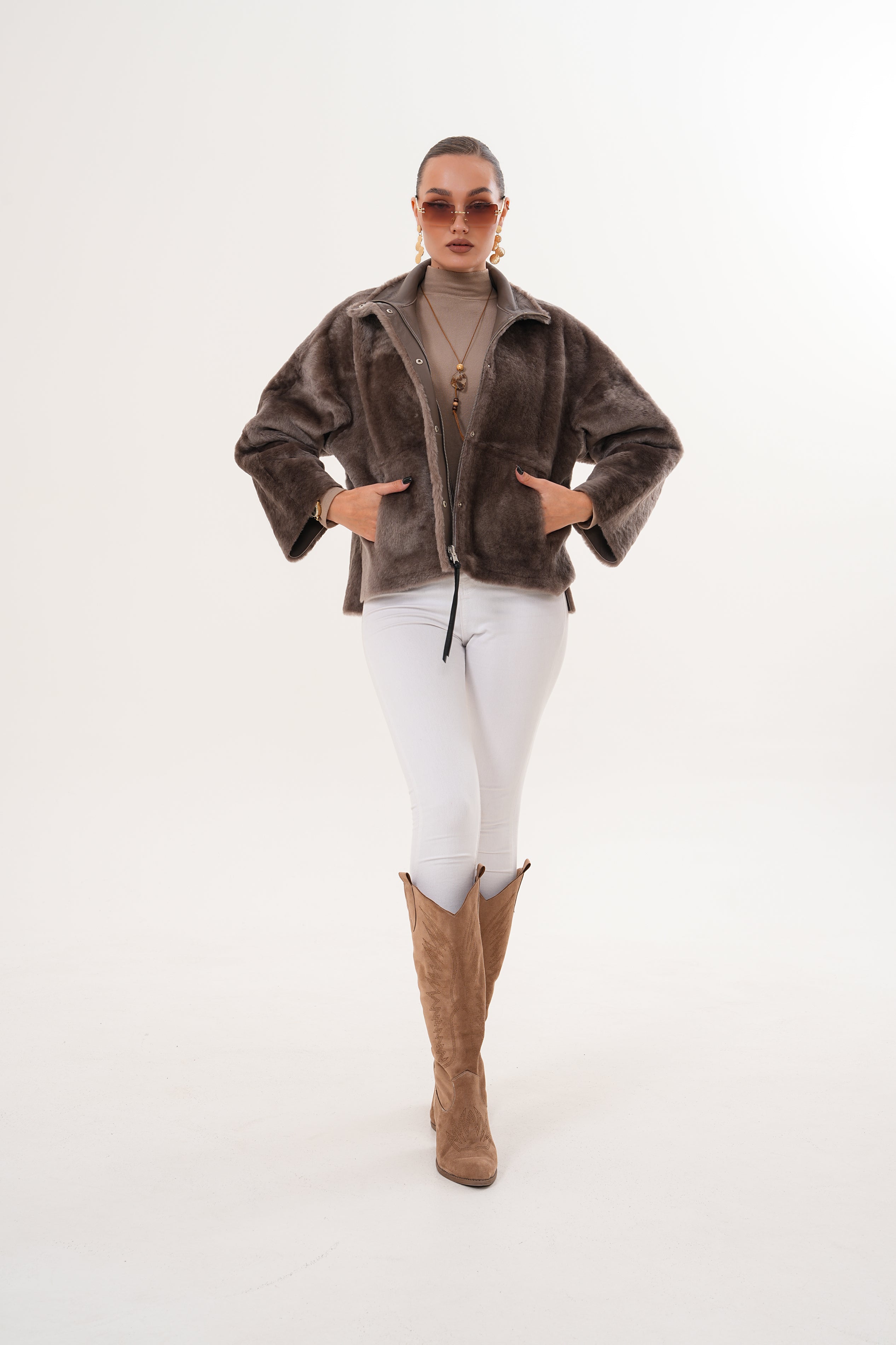 The Geneva Reversible Shearling Leather Jacket Fine Craftsmanship