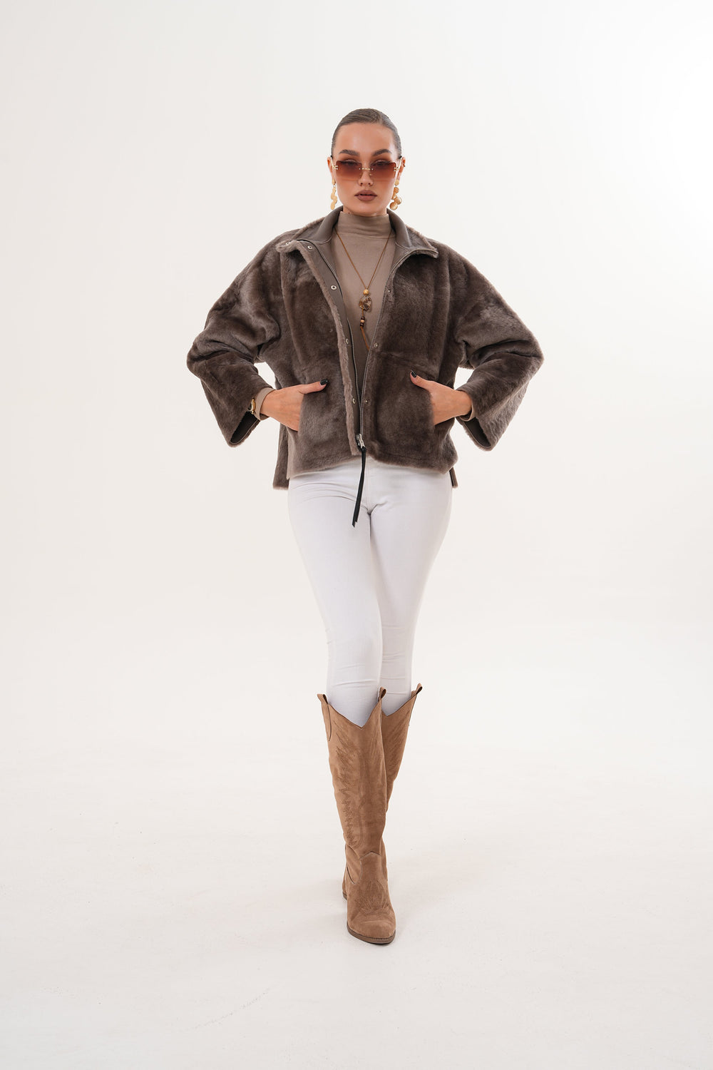 The Geneva Reversible Shearling Leather Jacket Fine Craftsmanship