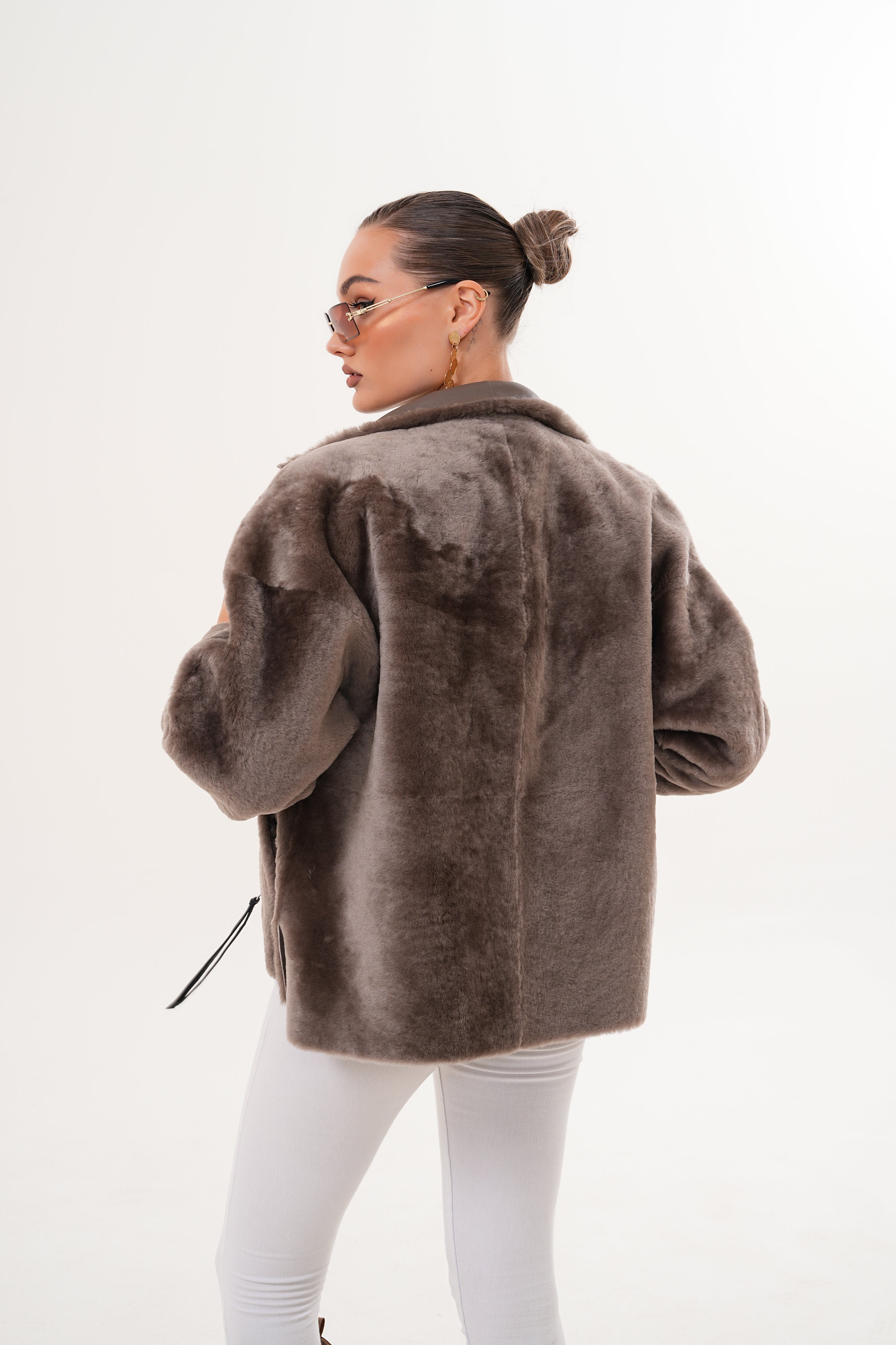 The Geneva Reversible Shearling Leather Jacket Fine Craftsmanship