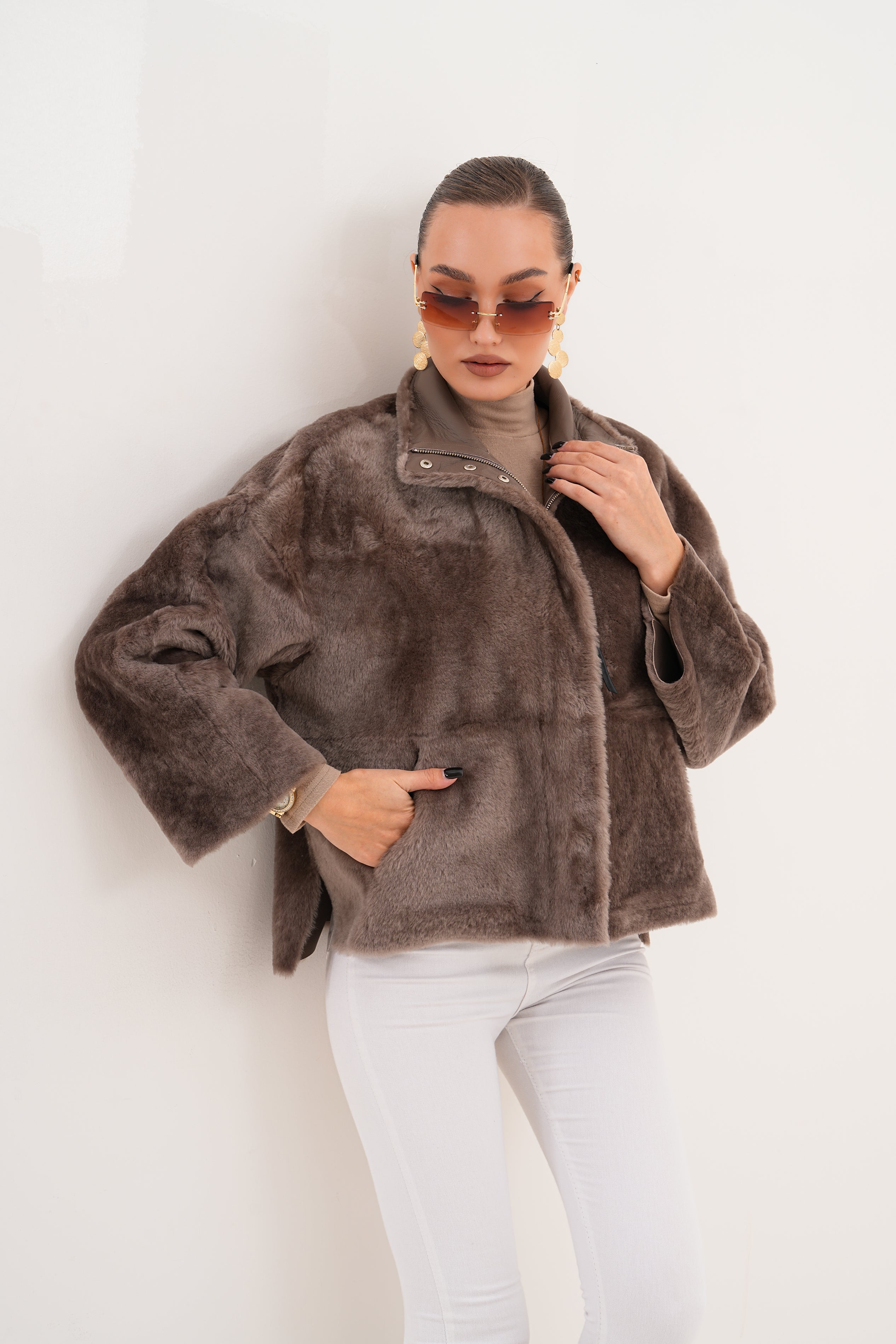 The Geneva Reversible Shearling Leather Jacket Fine Craftsmanship