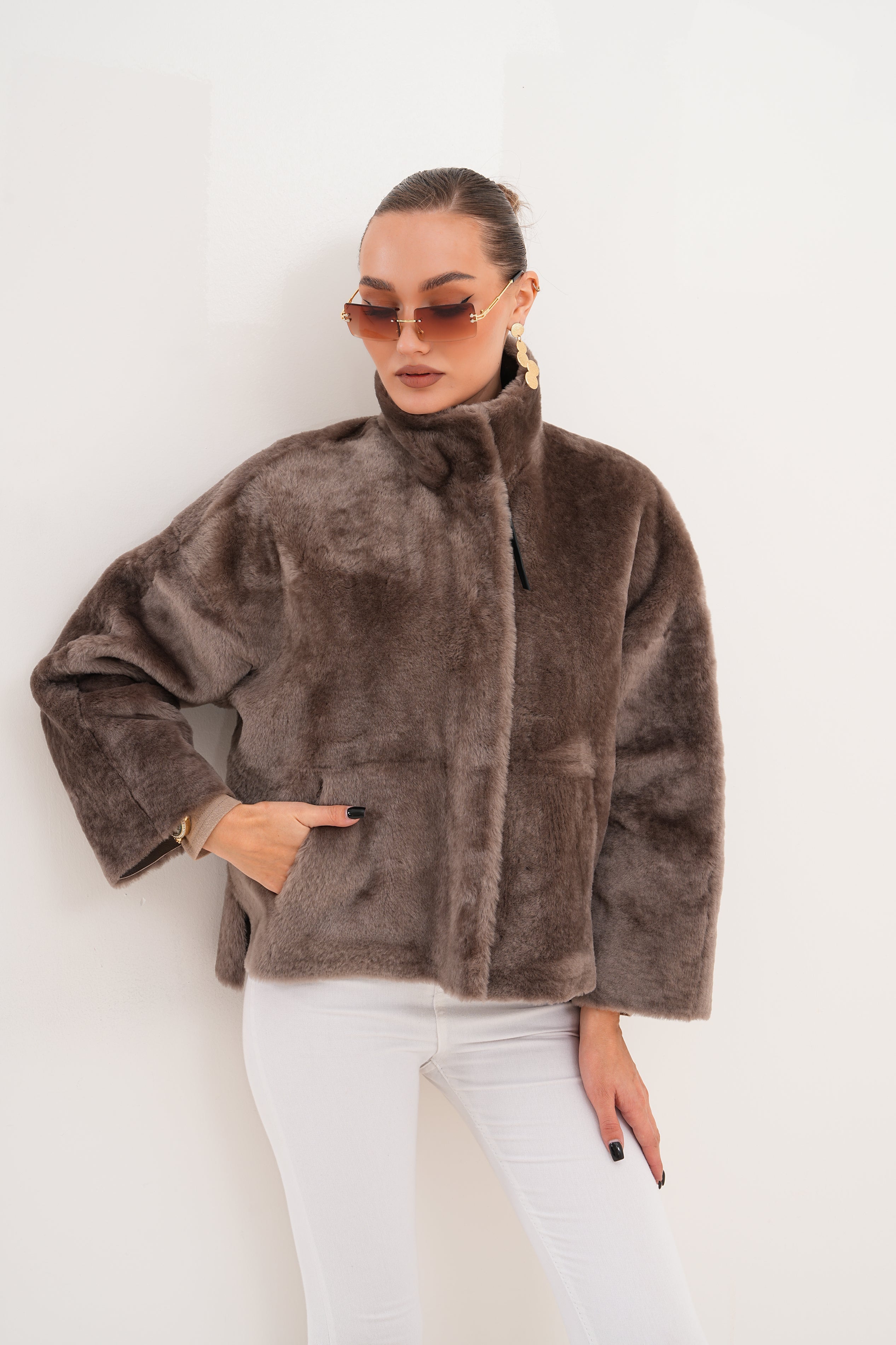 The Geneva Reversible Shearling Leather Jacket Fine Craftsmanship
