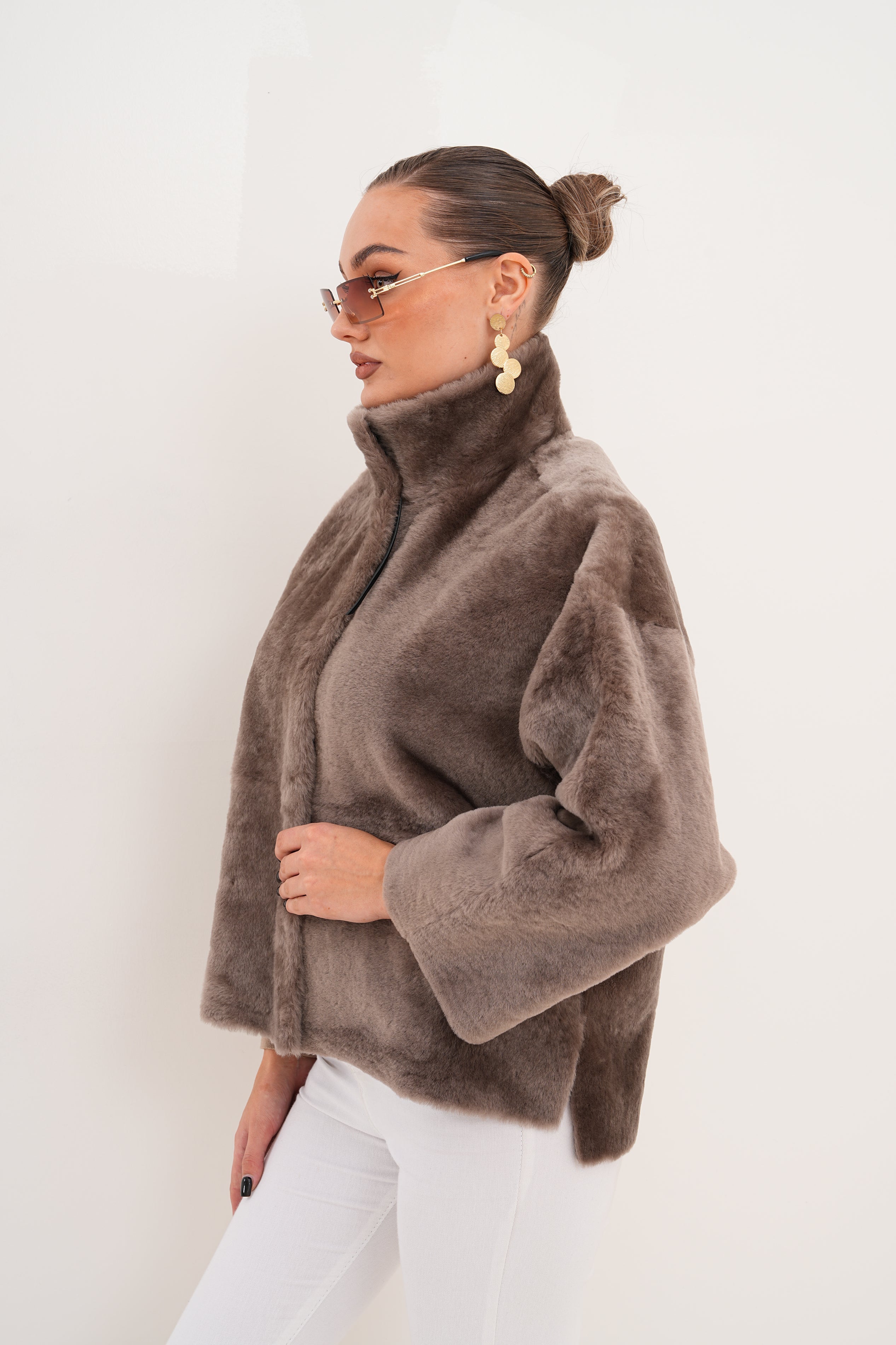 The Geneva Reversible Shearling Leather Jacket Fine Craftsmanship