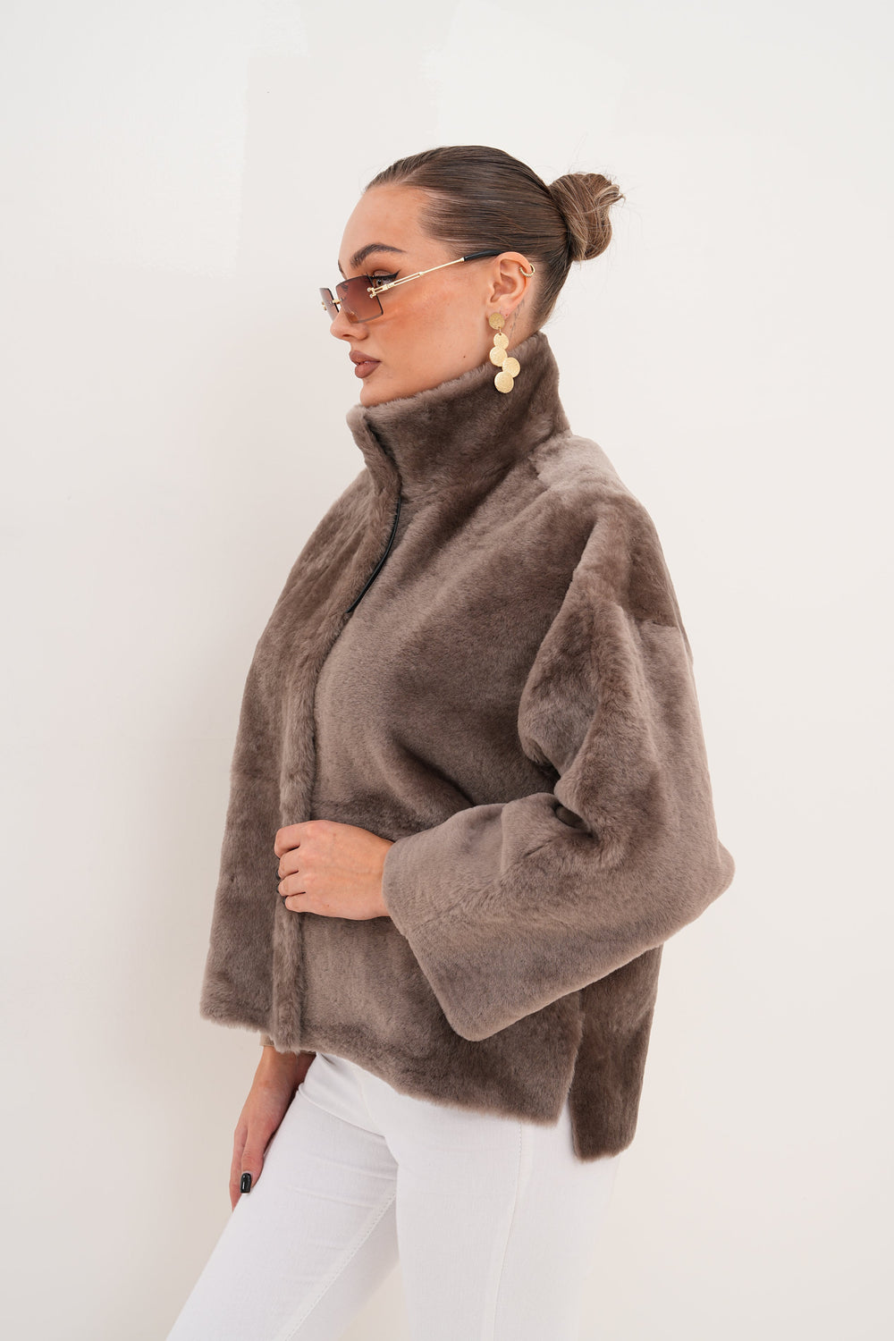The Geneva Reversible Shearling Leather Jacket Fine Craftsmanship
