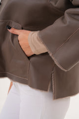 The Geneva Reversible Shearling Leather Jacket Fine Craftsmanship