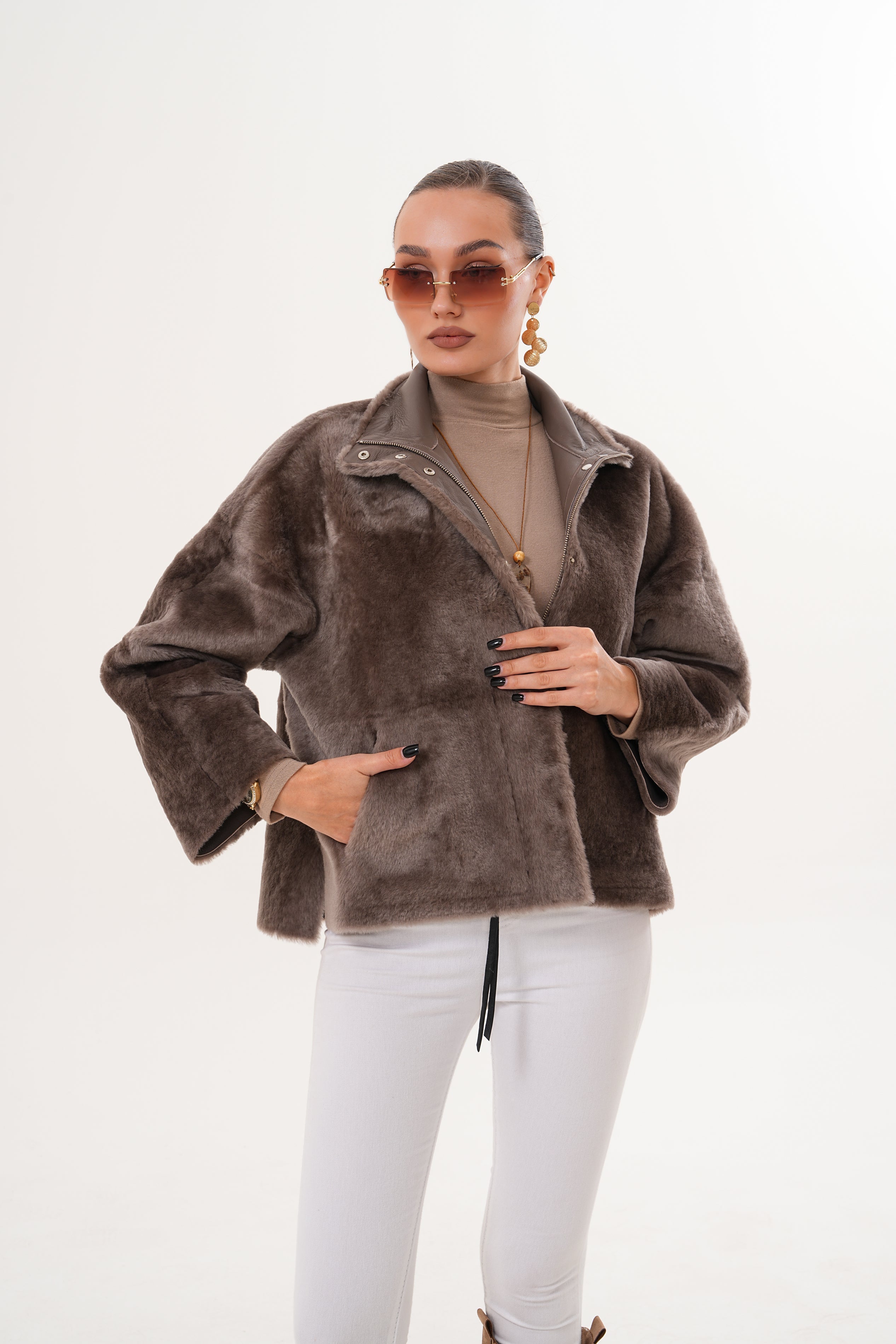 The Geneva Reversible Shearling Leather Jacket Fine Craftsmanship