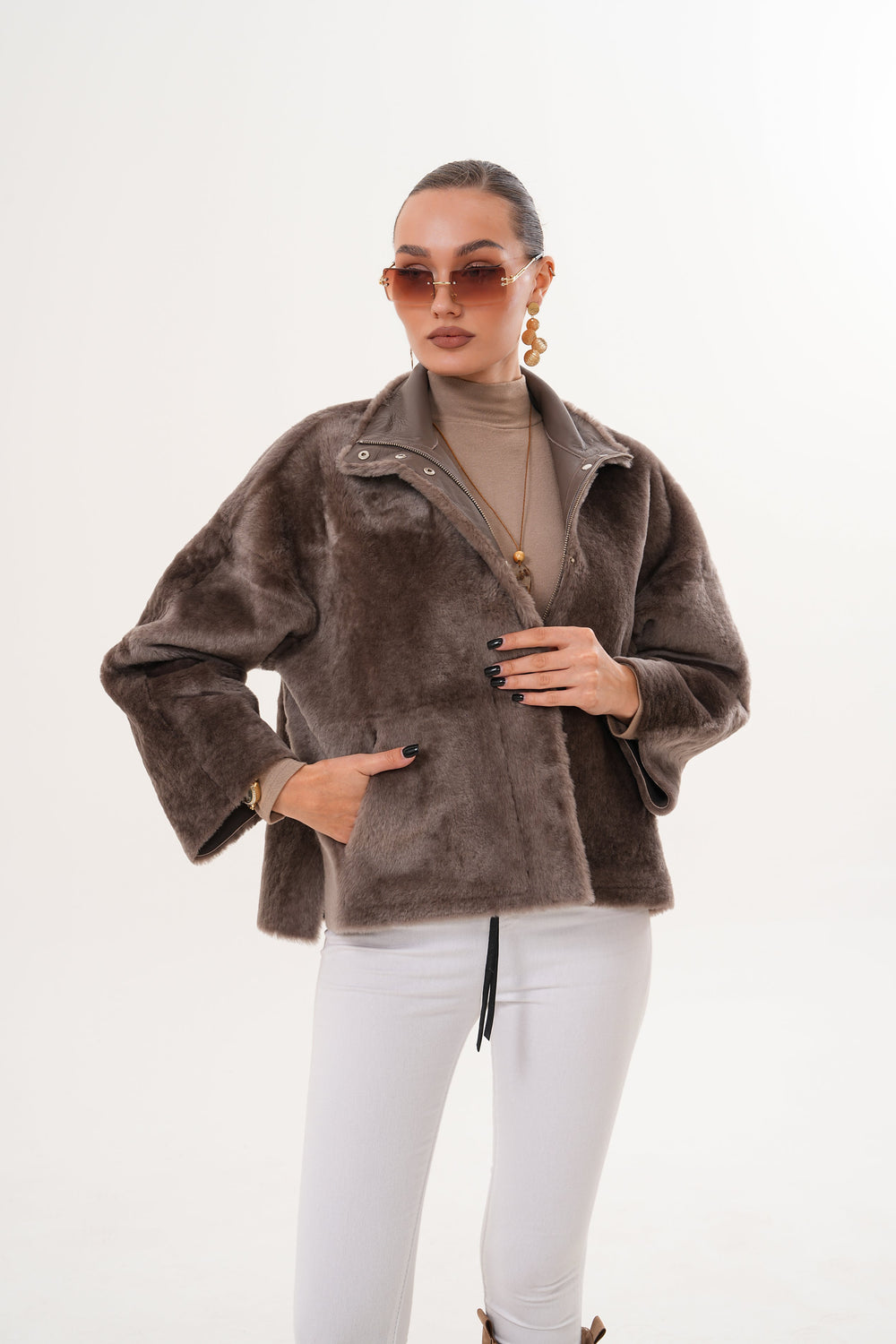 The Geneva Reversible Shearling Leather Jacket Fine Craftsmanship
