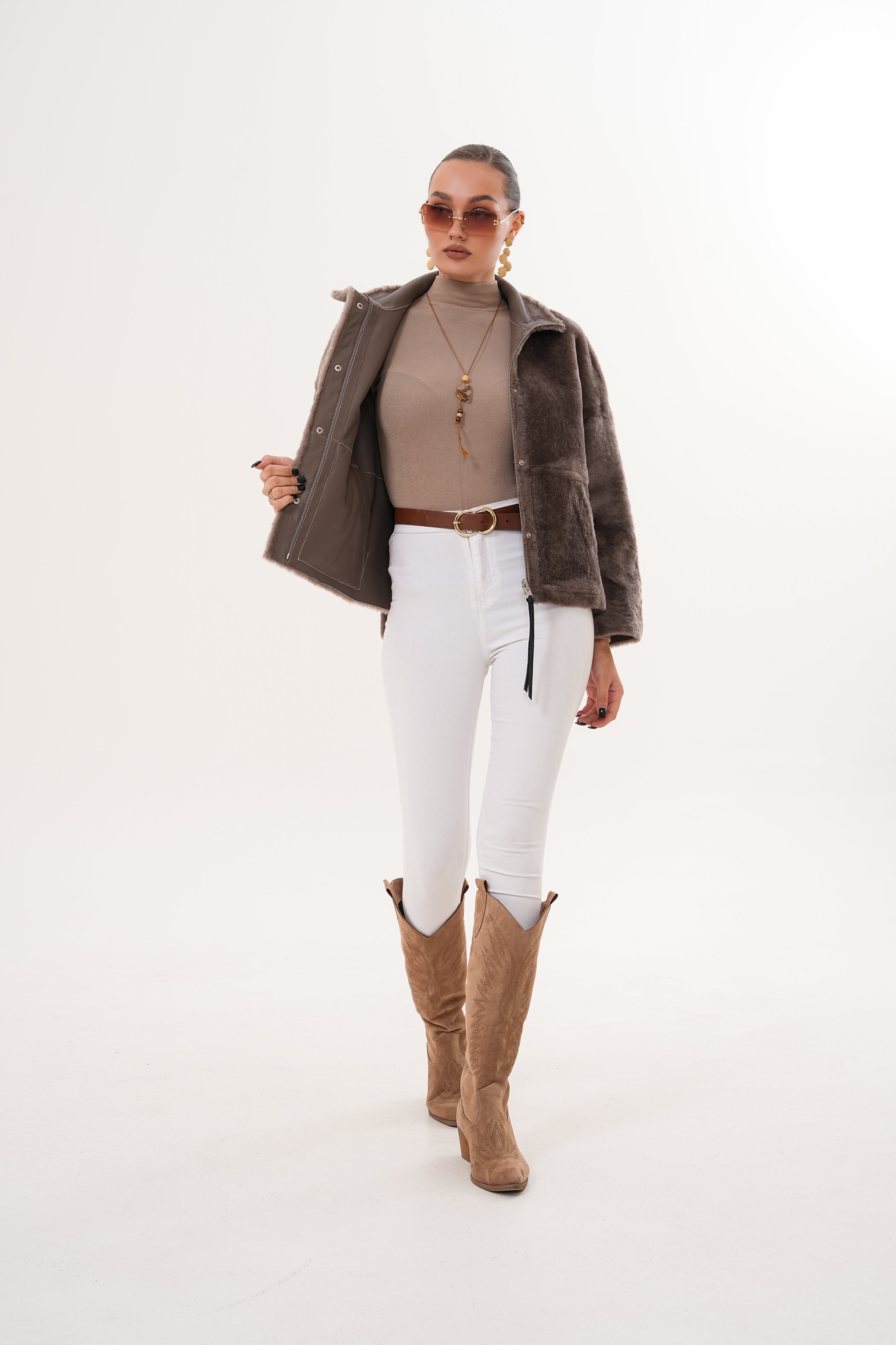 The Geneva Reversible Shearling Leather Jacket Fine Craftsmanship
