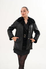 The Ava Reversible Shearling Leather Jacket Exclusive Style