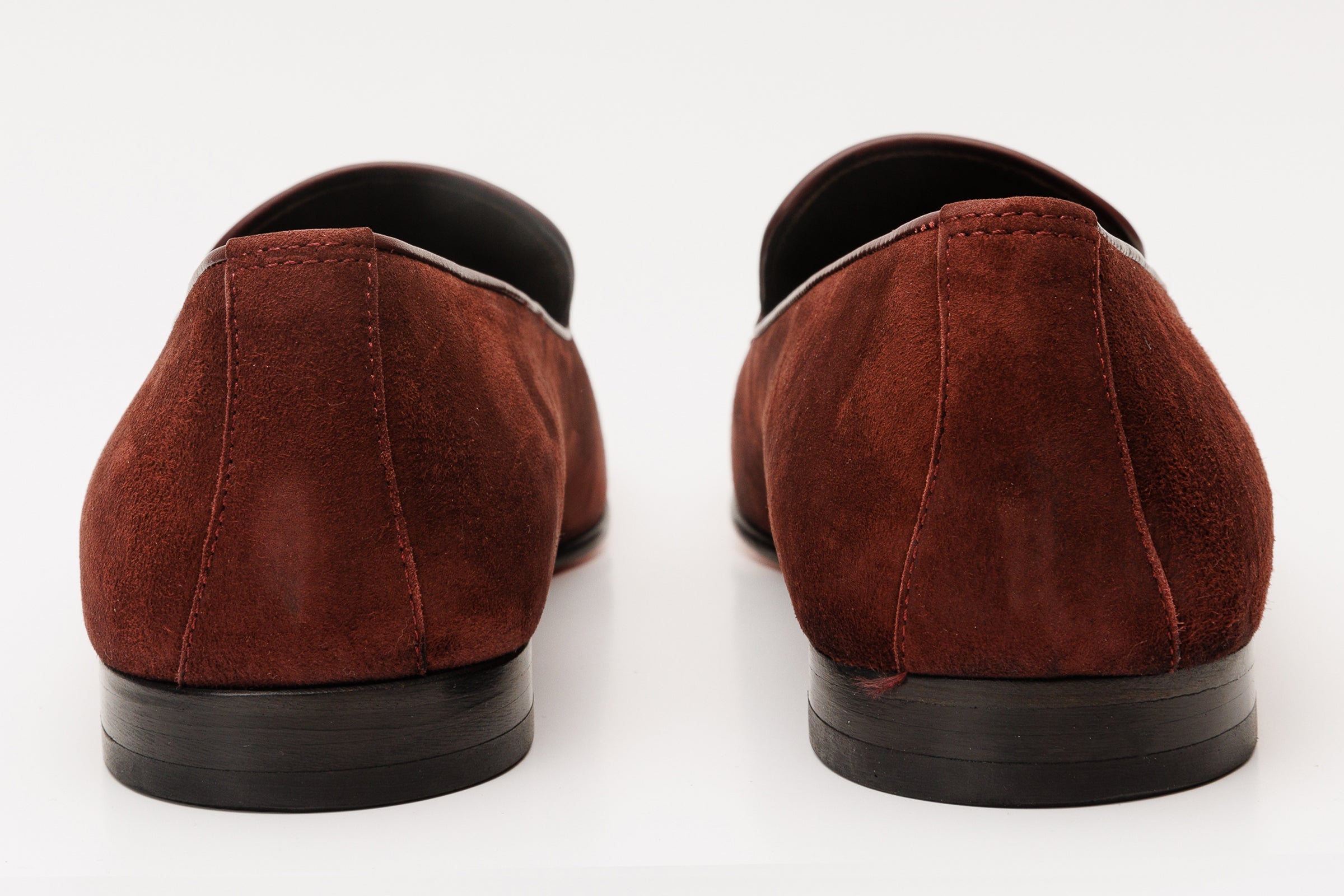 The Lazio Shoe Burgundy Suede Slip-on  Loafer Shoe On Sale