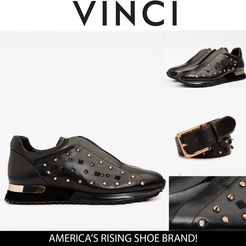 The Infanta Black Spike Leather  Sneaker Limited Edition All New