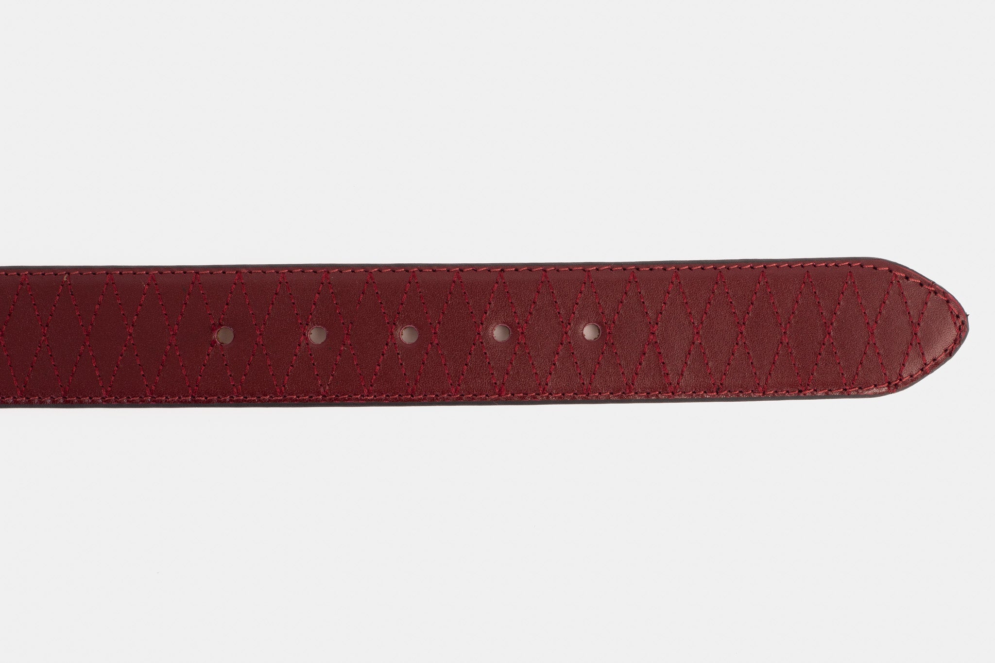 The Adler Burgundy Leather Belt On Sale
