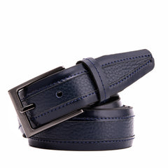 The Everest Rockwell Navy Blue Leather Belt For Sale