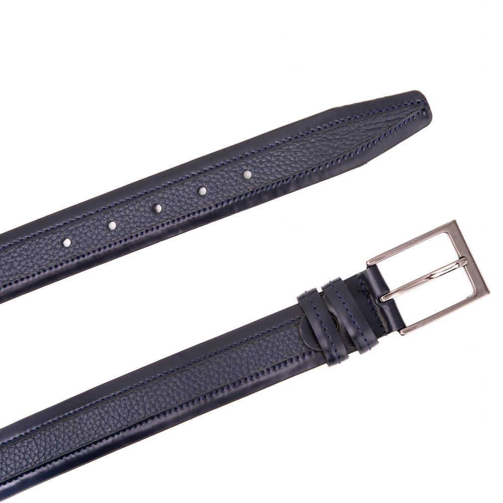 The Everest Rockwell Navy Blue Leather Belt For Sale