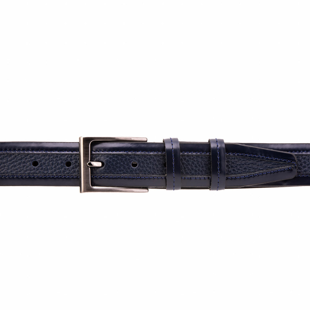 The Everest Rockwell Navy Blue Leather Belt For Sale