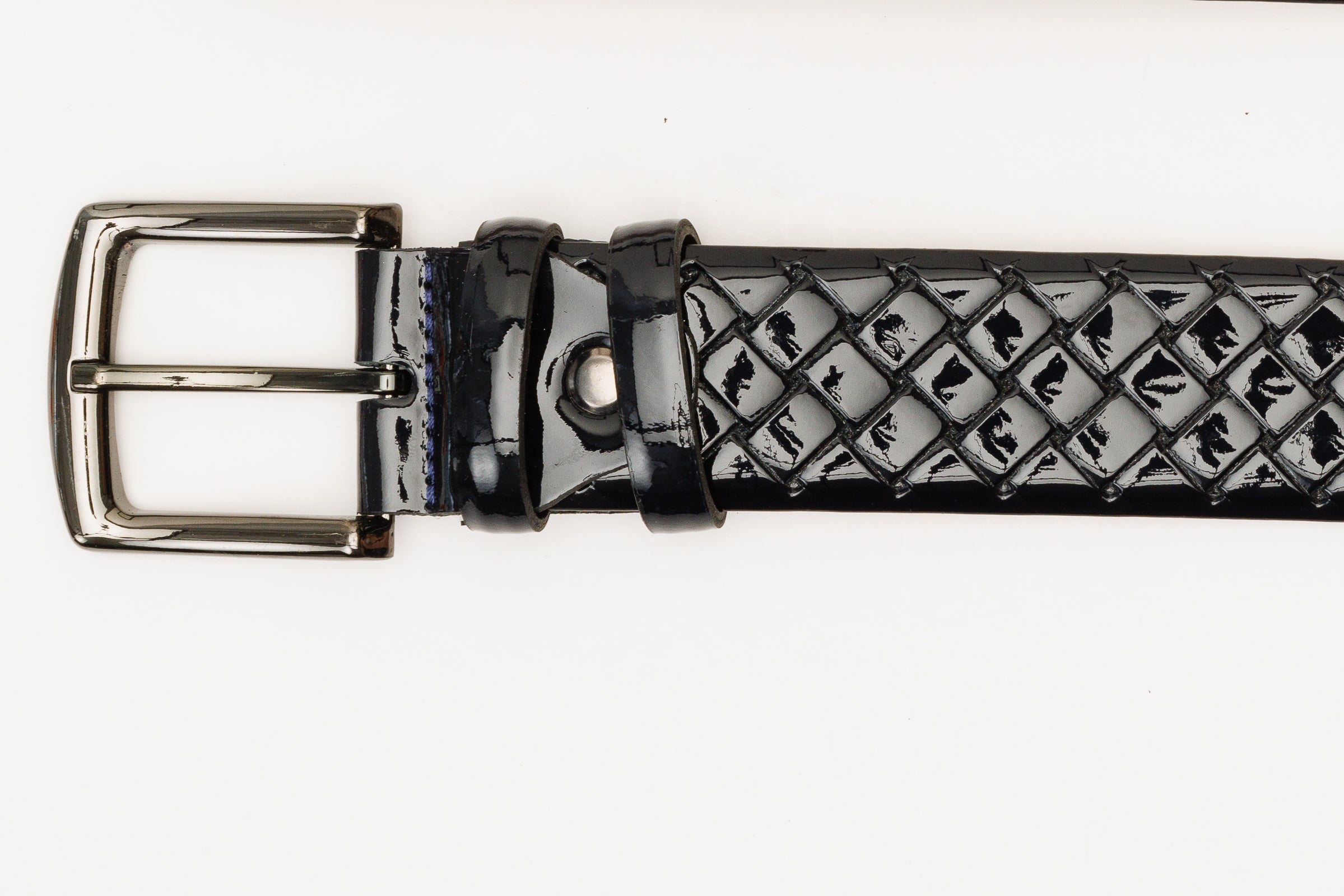 The Rico Navy Color Calfskin Belt Universal Fit