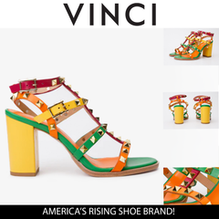 The Nejapa Block Heel Multicolor Leather Sandal Fine Craftsmanship