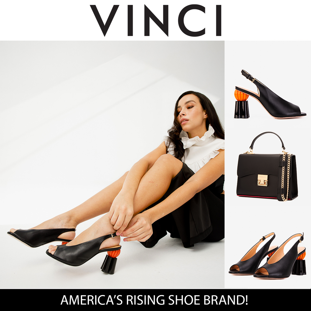 The Cimla Pumpkin Heel Black Leather Sandal All New