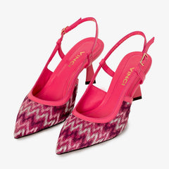 The Napoli Fuchsia Leather Slingback Sandal Exclusive Style