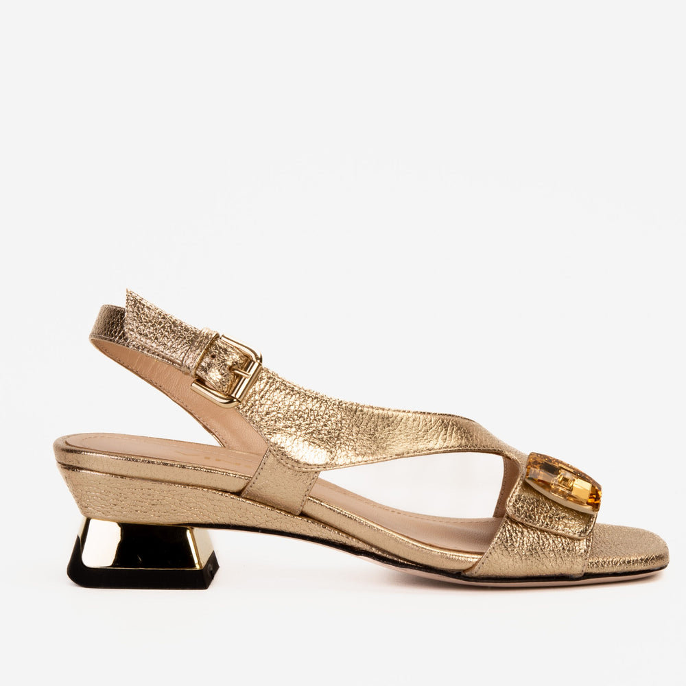 The Iconic Gold Leather Sandal On Sale