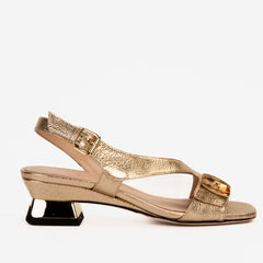 The Iconic Gold Leather Sandal On Sale