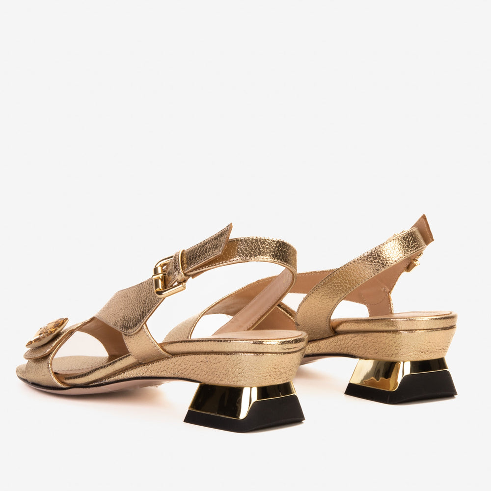 The Iconic Gold Leather Sandal On Sale