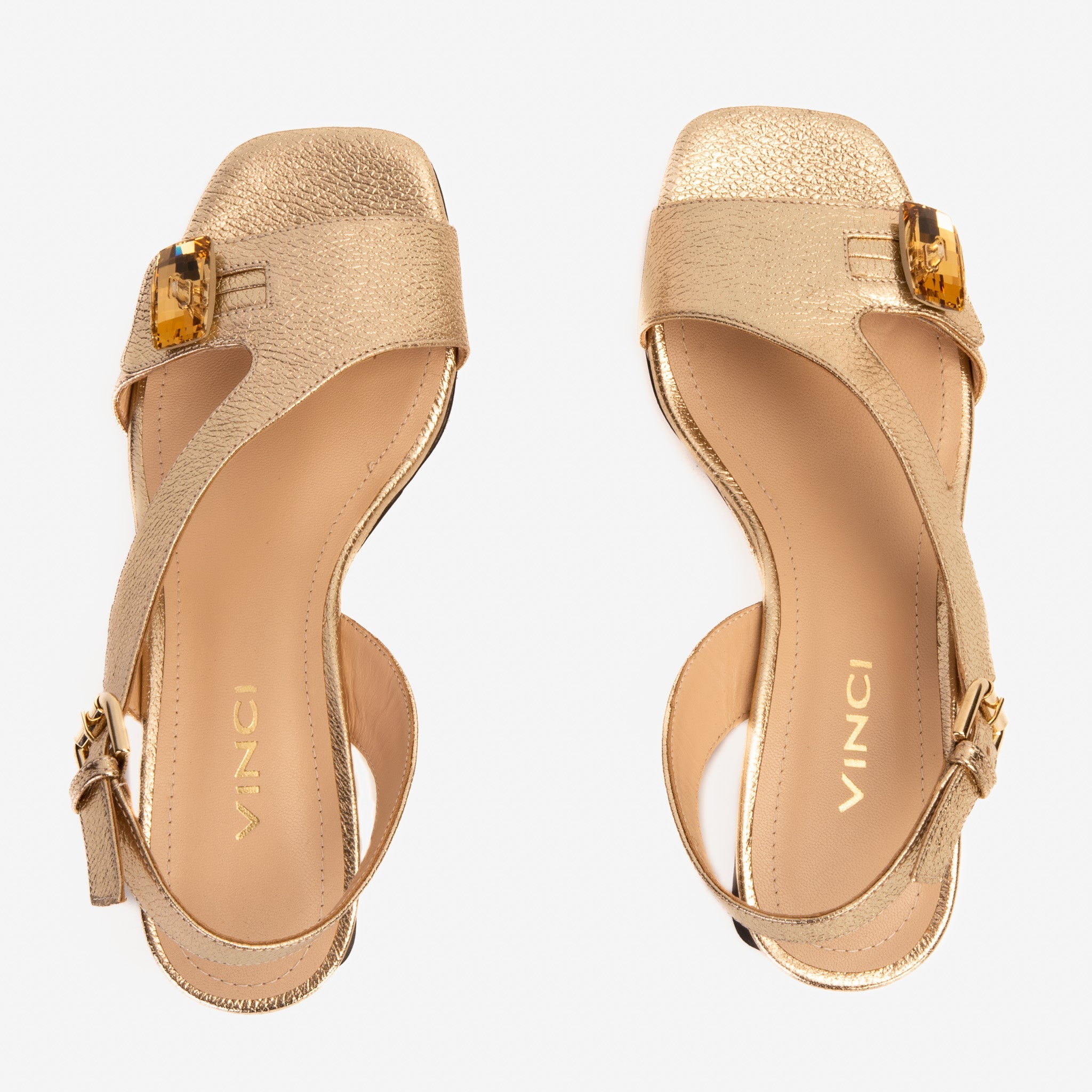 The Iconic Gold Leather Sandal On Sale