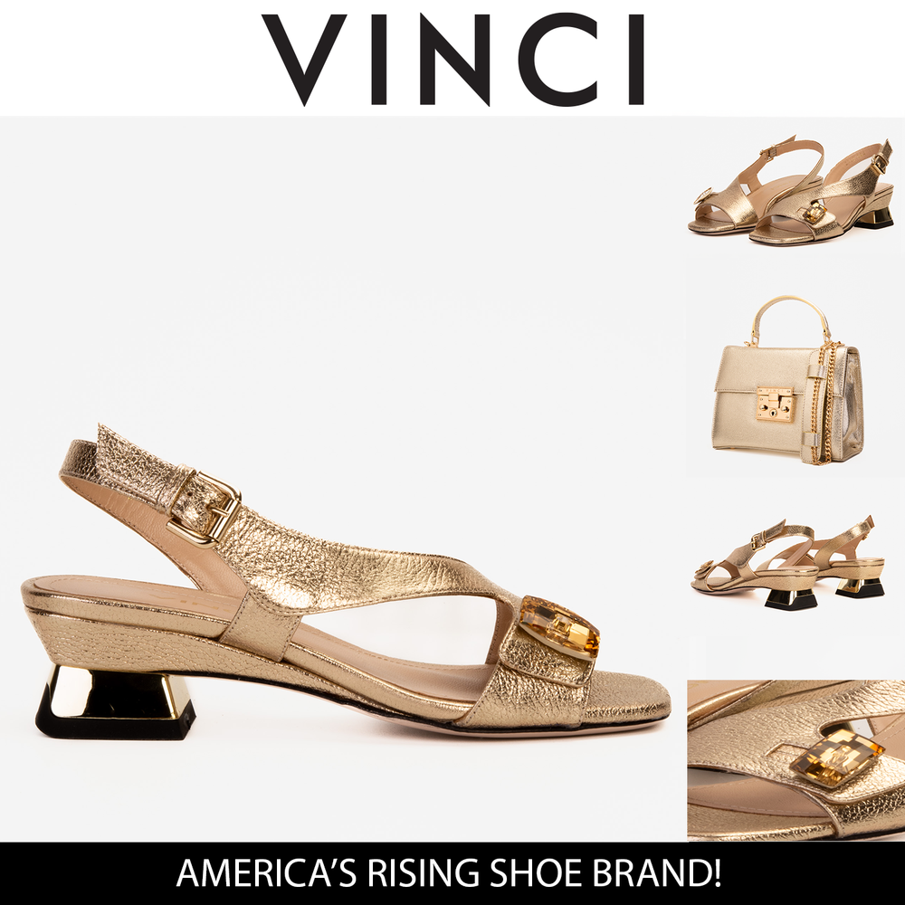 The Iconic Gold Leather Sandal On Sale