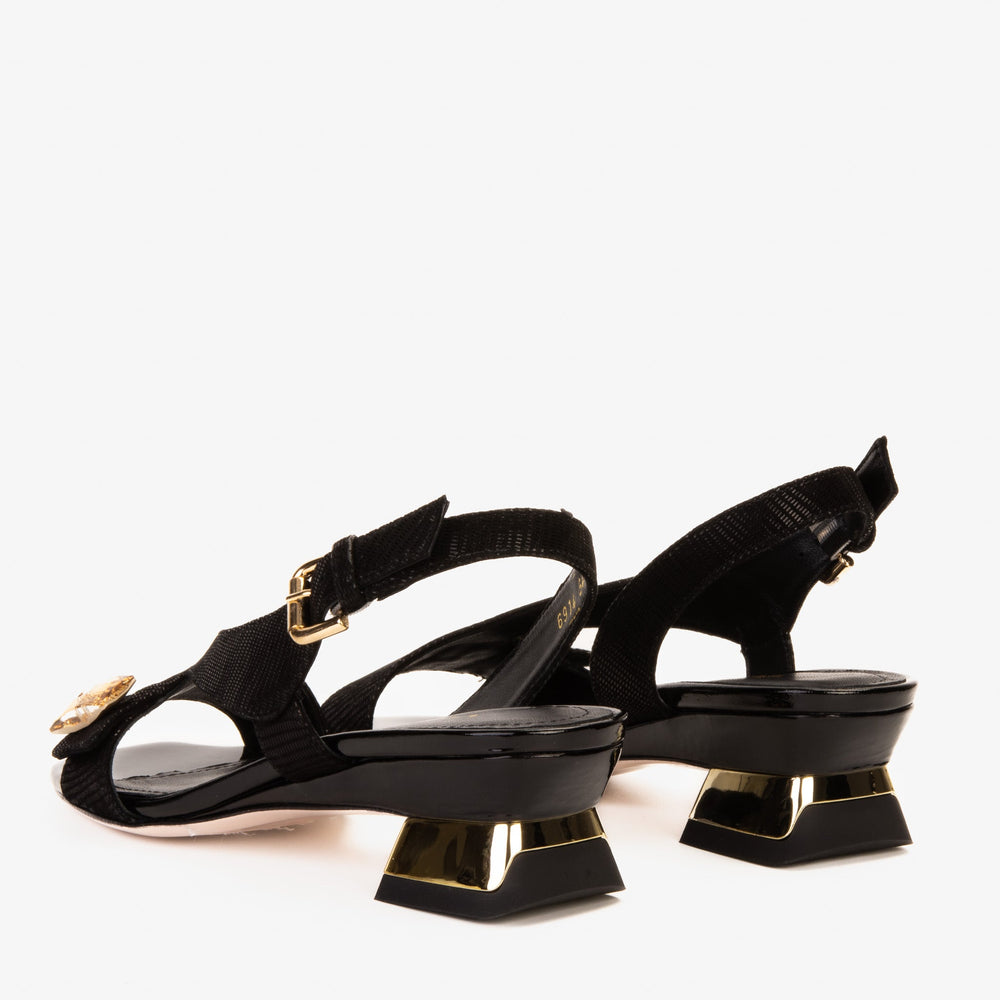 The Iconic Black Leather Sandal For Sale