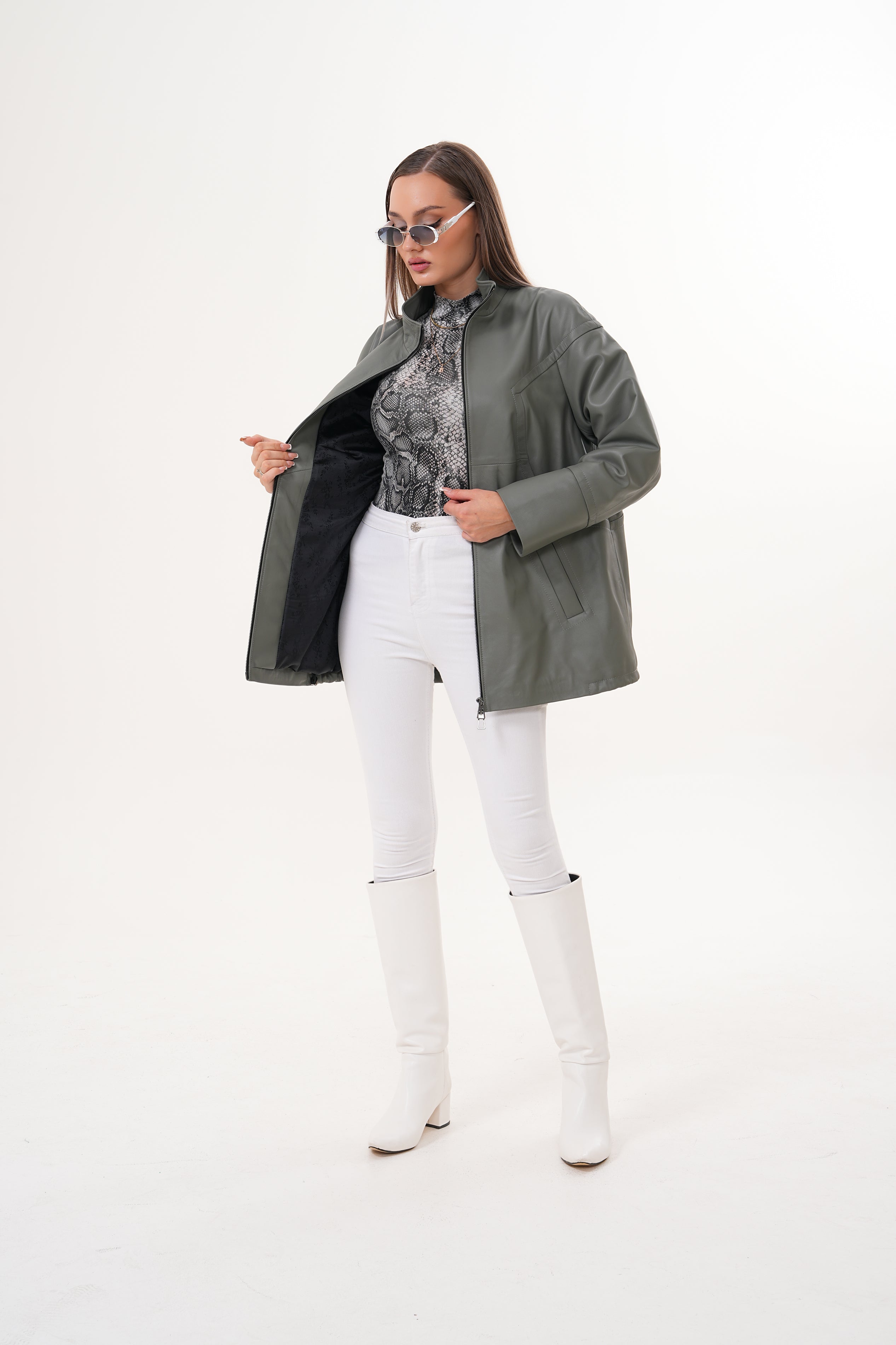 The Sierra Olive Green Leather Jacket All New