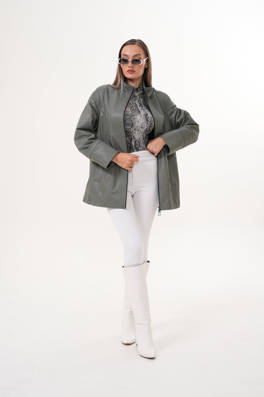 The Sierra Olive Green Leather Jacket All New