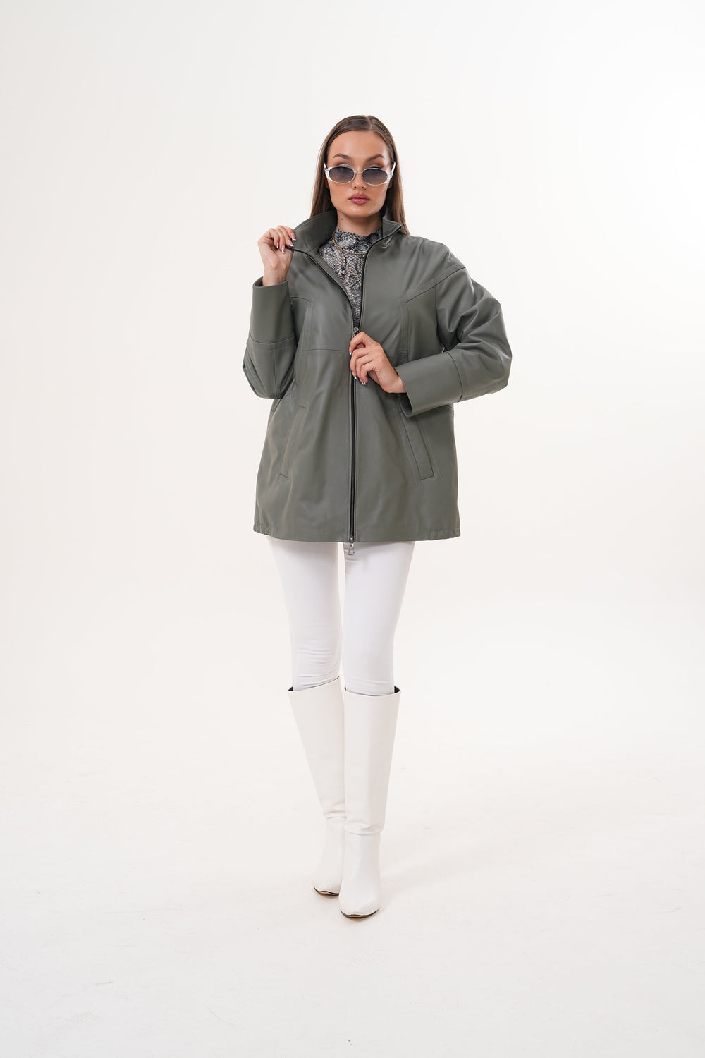 The Sierra Olive Green Leather Jacket All New