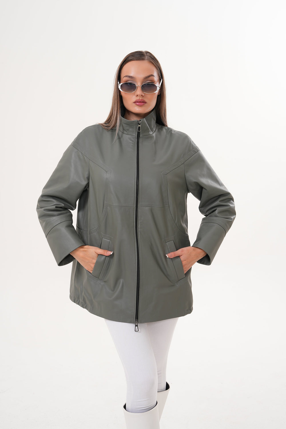 The Sierra Olive Green Leather Jacket All New
