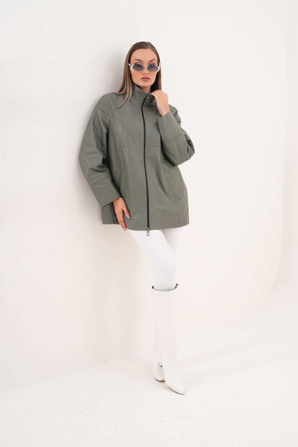 The Sierra Olive Green Leather Jacket All New