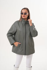 The Sierra Olive Green Leather Jacket All New