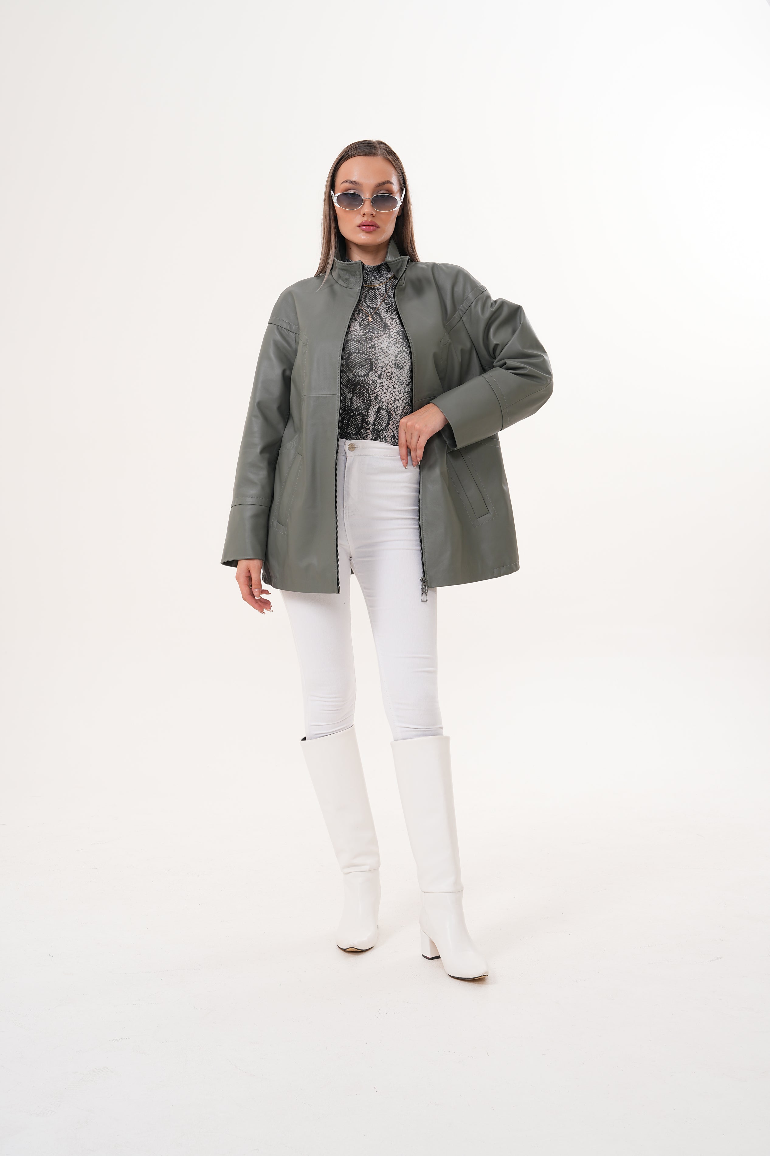 The Sierra Olive Green Leather Jacket All New