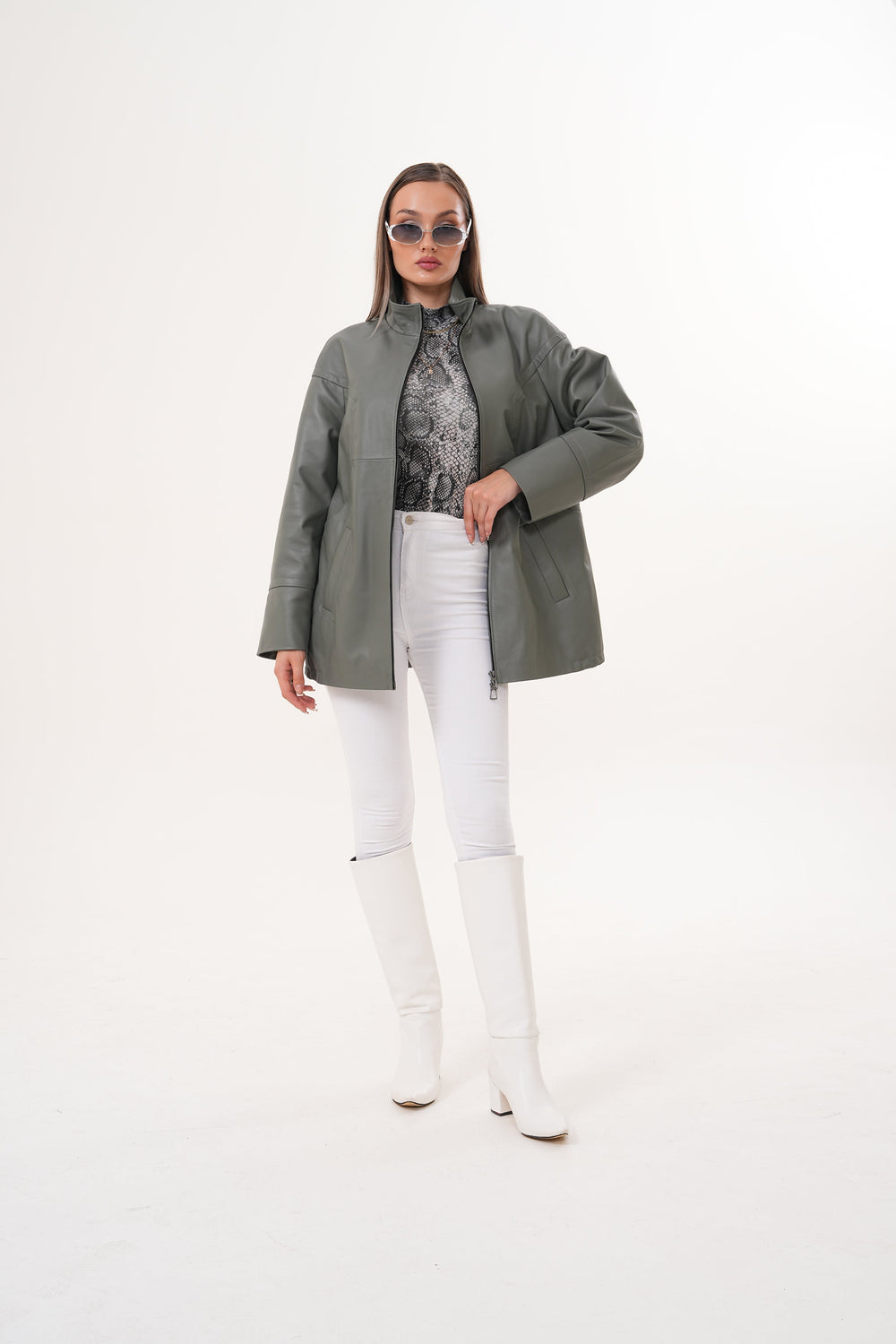 The Sierra Olive Green Leather Jacket All New