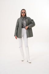 The Sierra Olive Green Leather Jacket All New