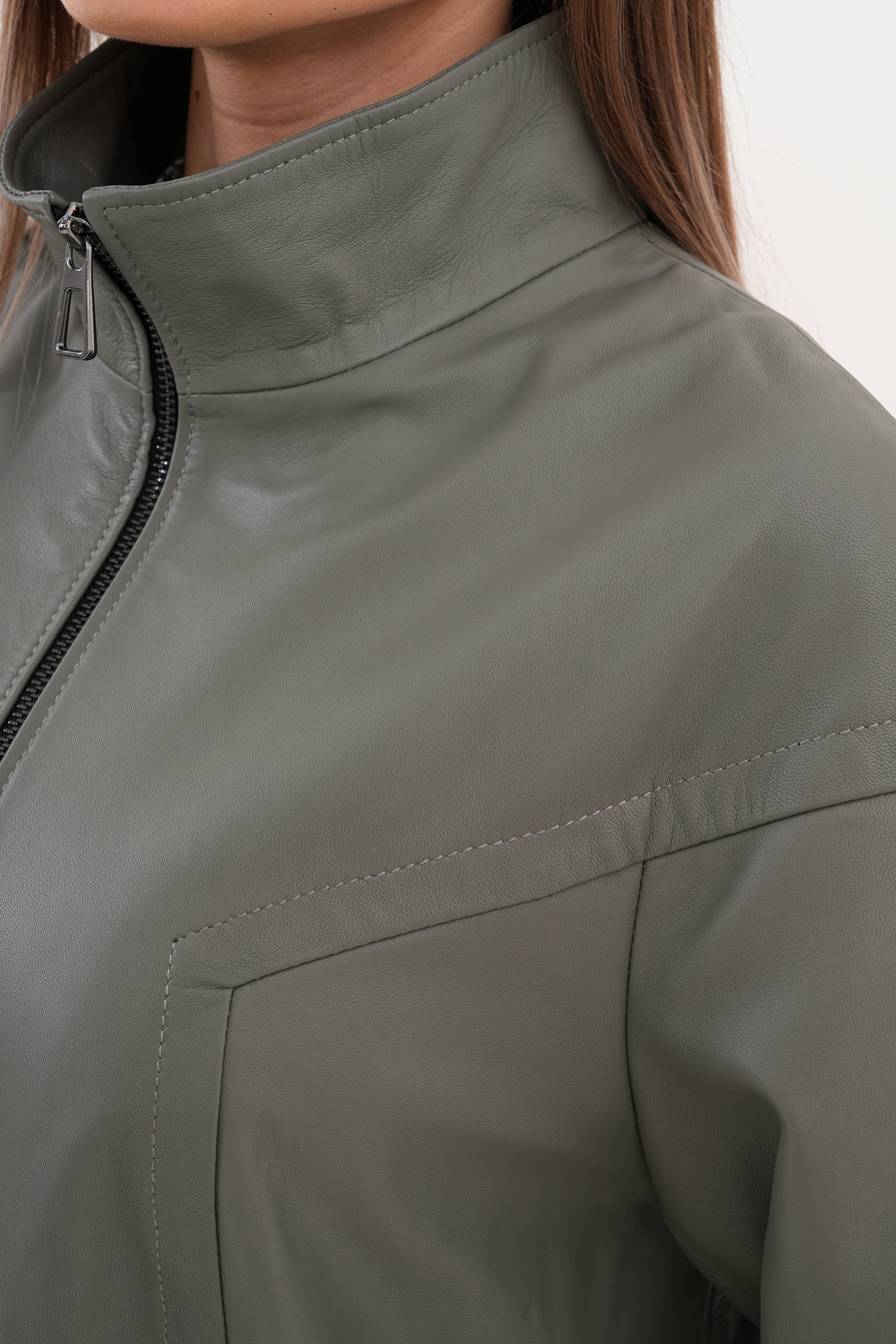 The Sierra Olive Green Leather Jacket All New