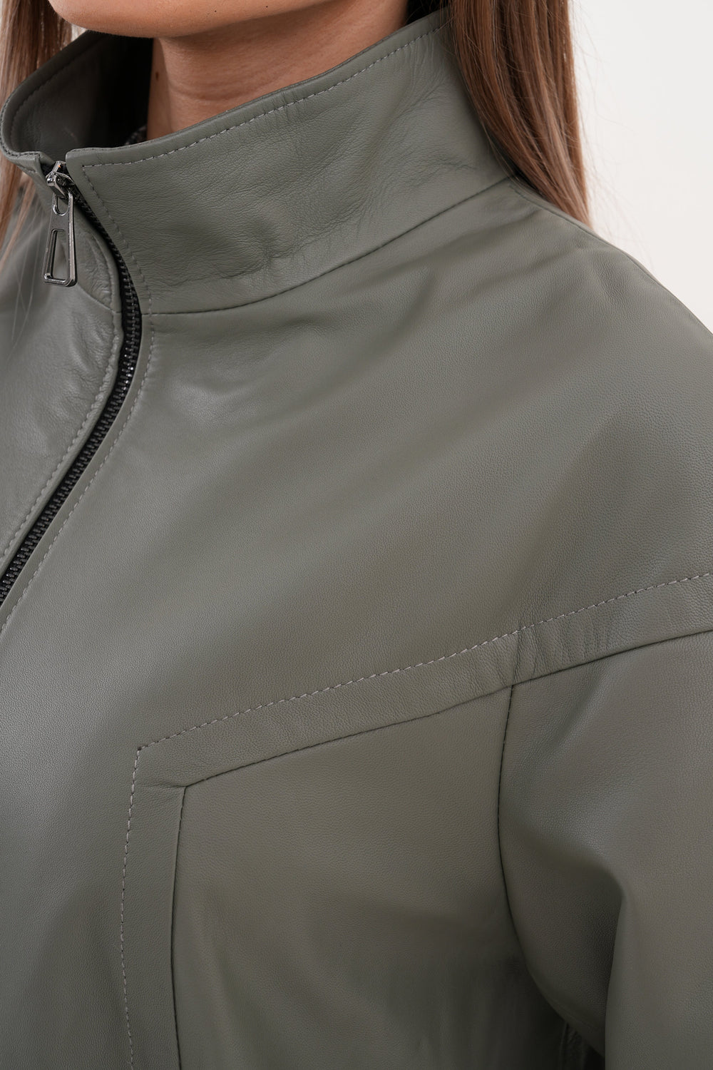 The Sierra Olive Green Leather Jacket All New