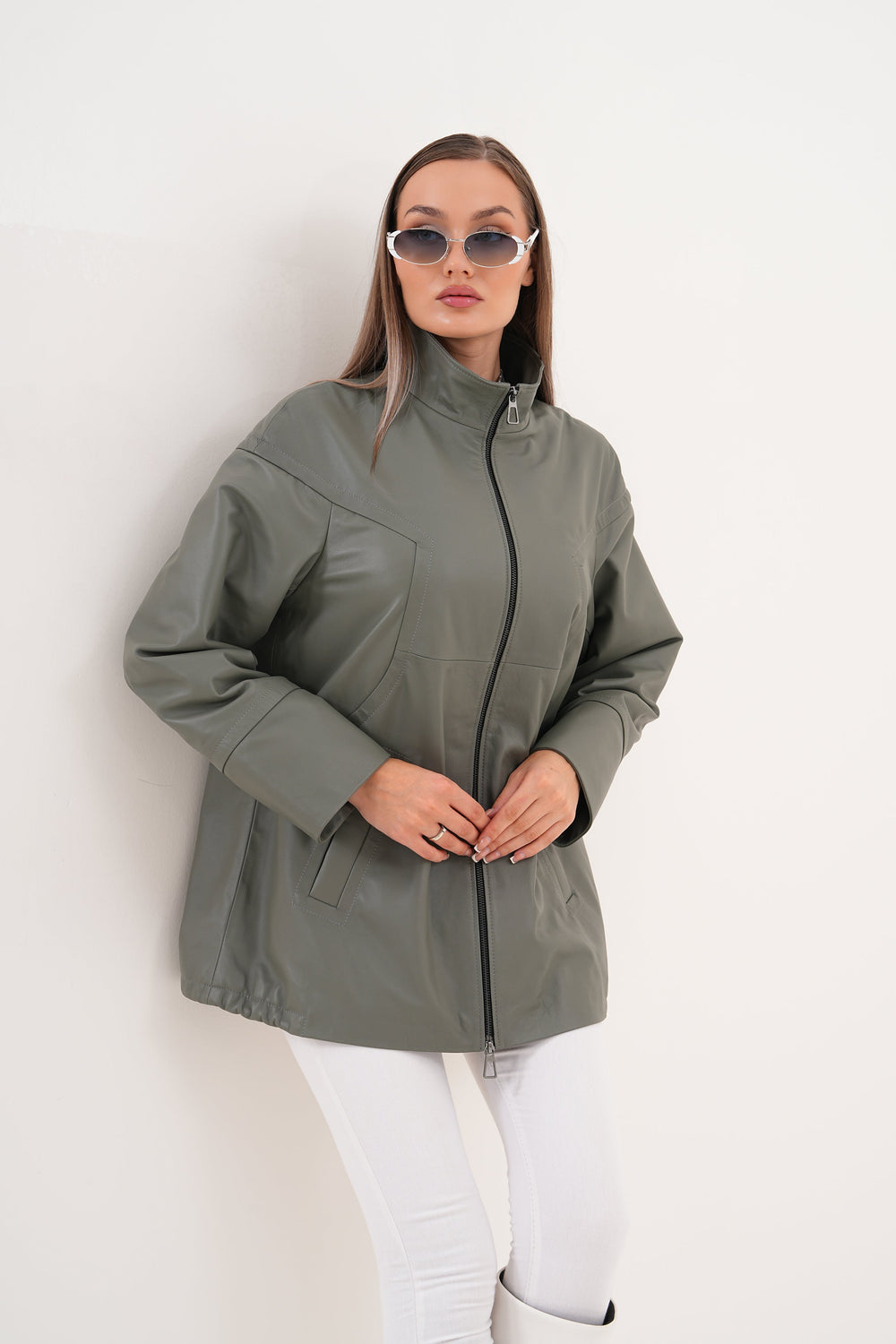 The Sierra Olive Green Leather Jacket All New