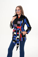 The Mirage Geo Pattern Leather Jacket All New