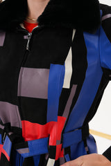 The Mirage Geo Pattern Leather Jacket All New