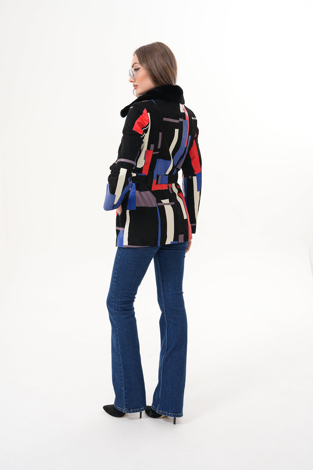 The Mirage Geo Pattern Leather Jacket All New