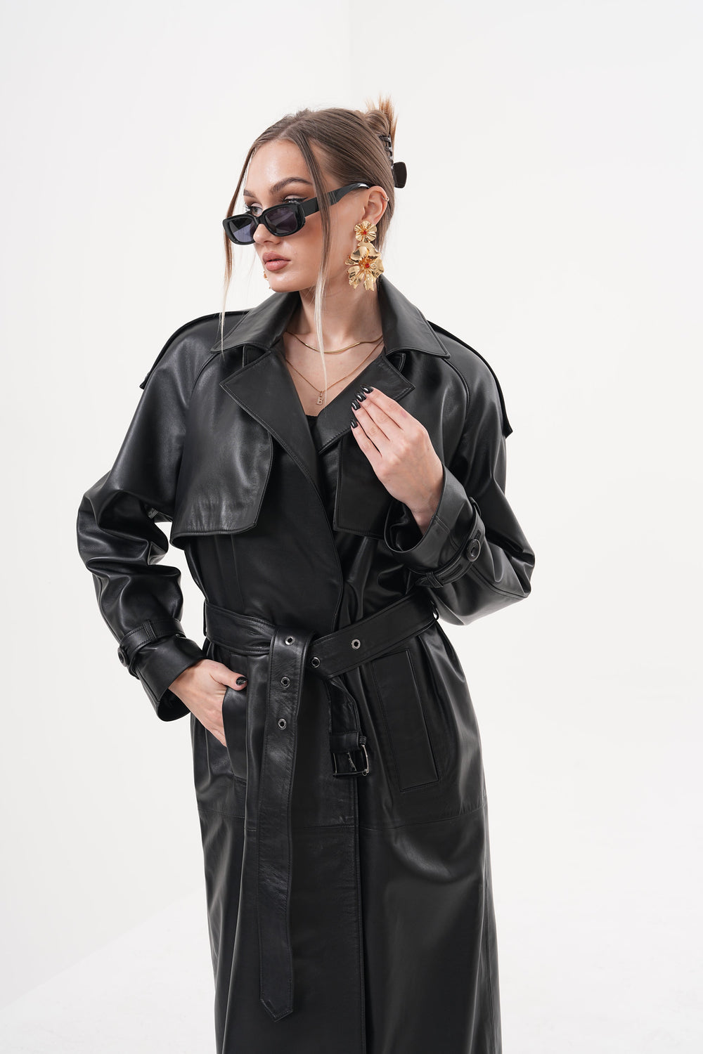 The Raven Black Leather Jacket Universal Fit