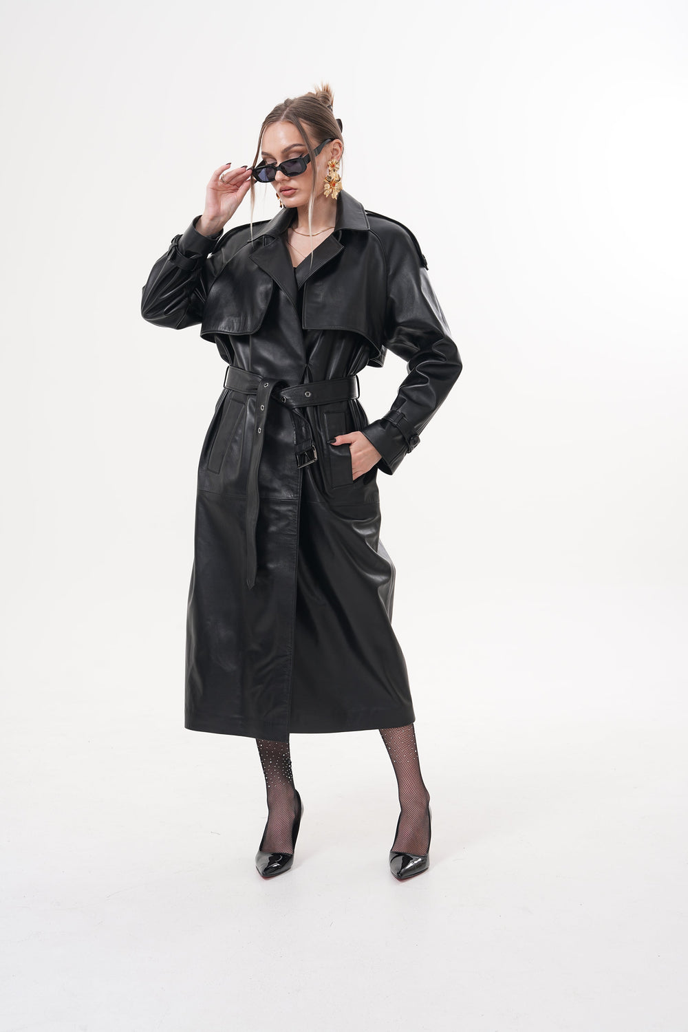 The Raven Black Leather Jacket Universal Fit