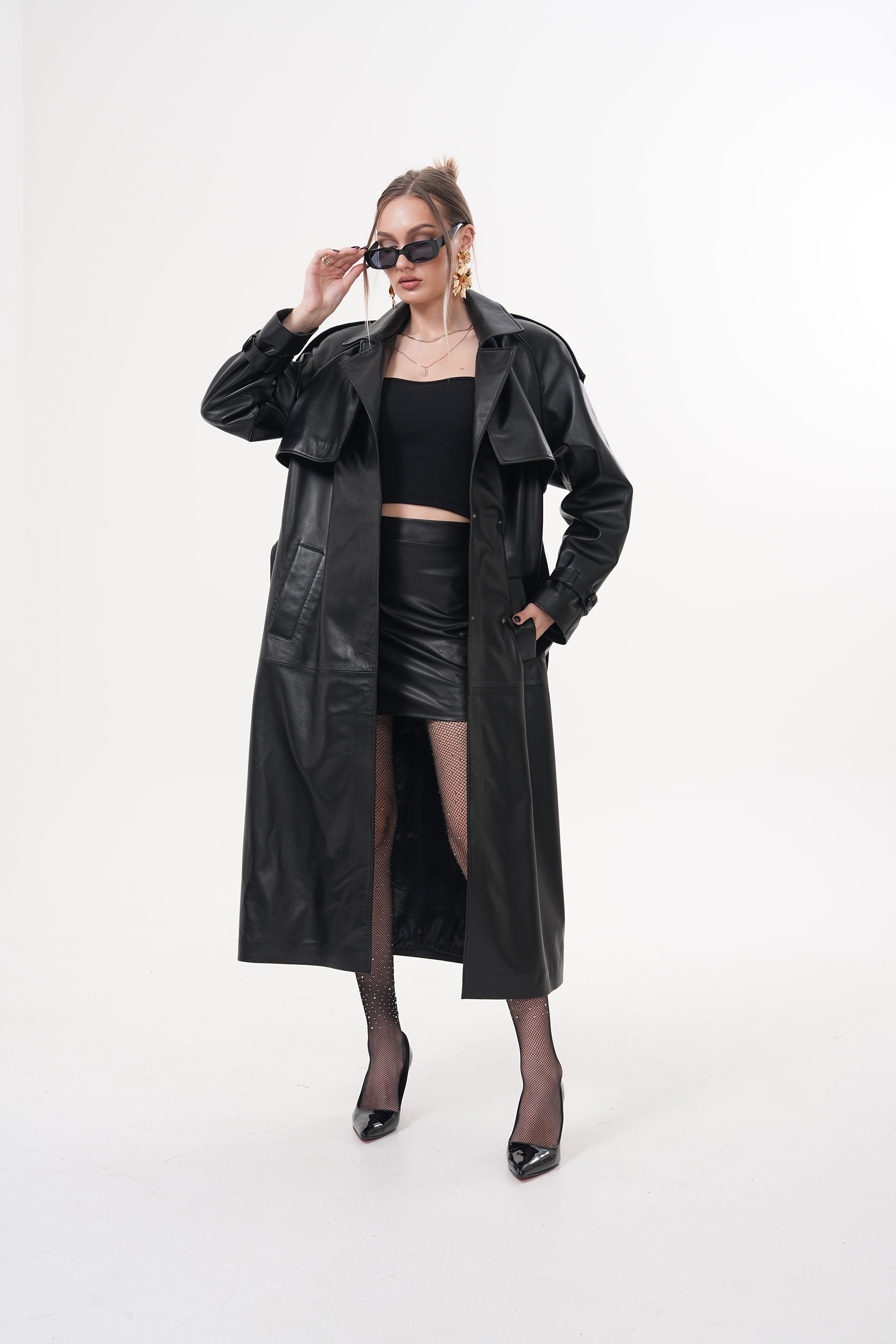 The Raven Black Leather Jacket Universal Fit